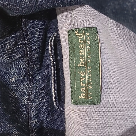 HARVE BERNARD DENIM TRENCH COAT WITH TOGGLE BUTTONS - Picture 9 of 13